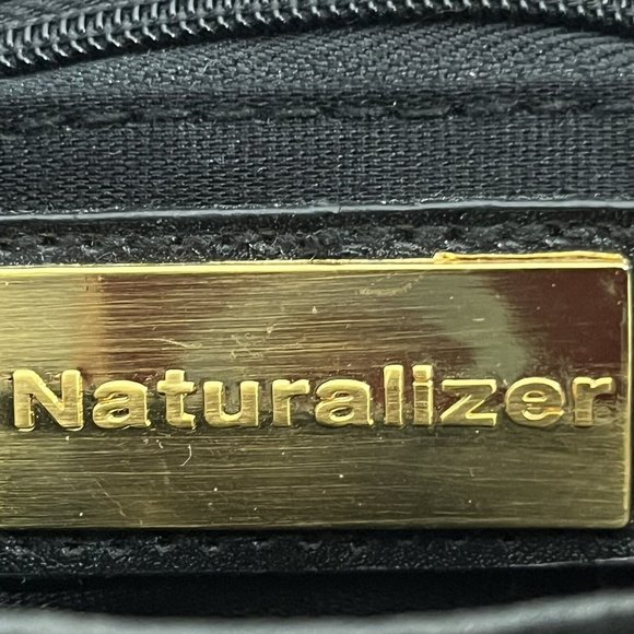 Naturalizer Leather Stitched Smaller Tote Purse Gold Accents - Picture 12 of 16